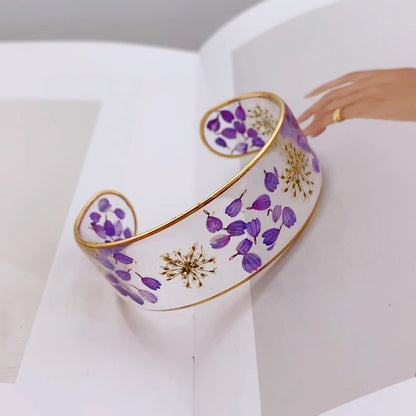 Transparent Floral Feminine Bangle Bracelets - Veinci